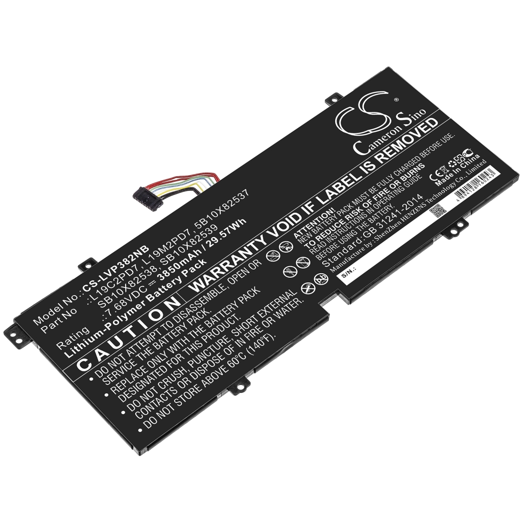 Compatible battery replacement for LENOVO  L19M2PD7, L19C2PD7, 5B10X82537, SB10X82539, 5B10X82536...