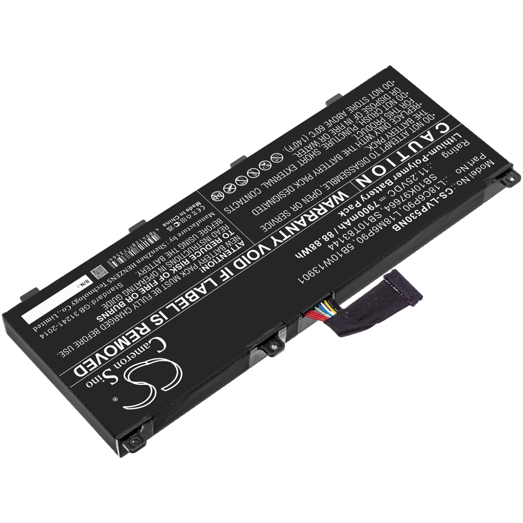 Compatible battery replacement for LENOVO  5B10W13901, SB10T83144, SB10K97664, L18M6P90, L18C6P90