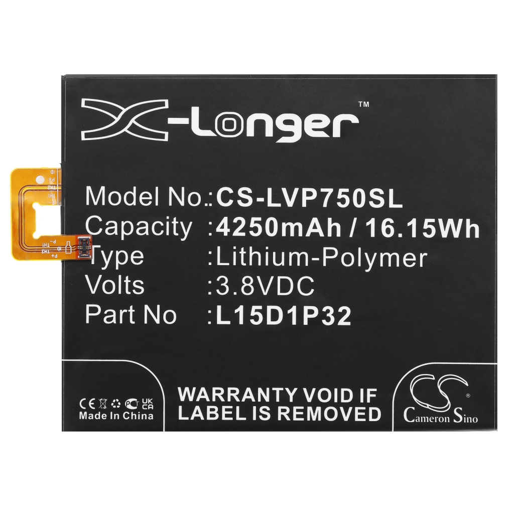 Compatible battery replacement for LENOVO  L15D1P32