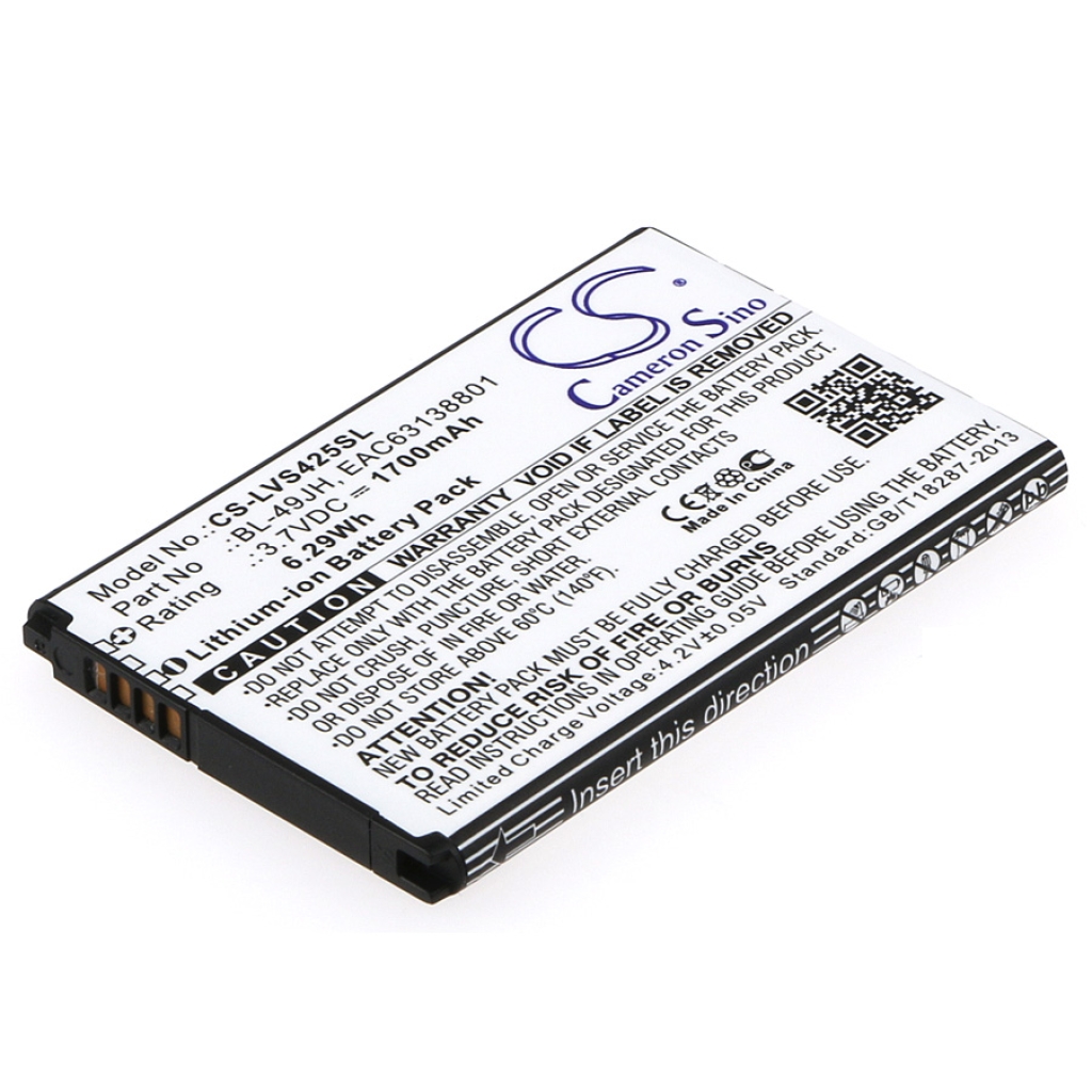 Compatible battery replacement for LG  EAC63138801, BL-49JH