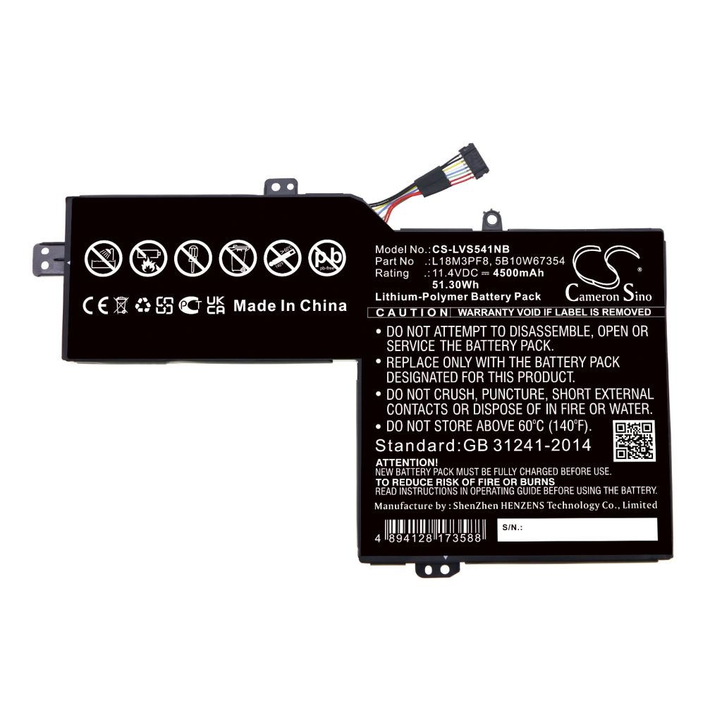 Compatible battery replacement for LENOVO  L18M3PF8, 5B10W67354