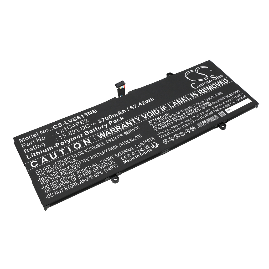 Compatible battery replacement for LENOVO  L21M4PE2, L21L4PE2, L21D4PE2, L21C4PE2