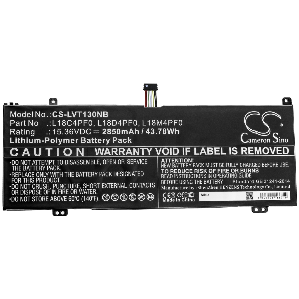 Compatible battery replacement for LENOVO  SB10W67202, 5B10S73501, L18M4PF0, 5B10S73500, L18D4PF0...