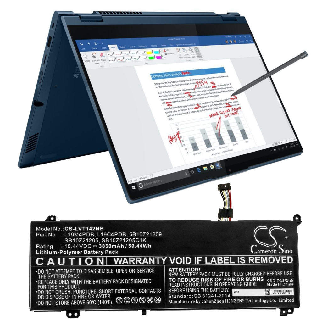 Notebook battery Lenovo CS-LVT142NB