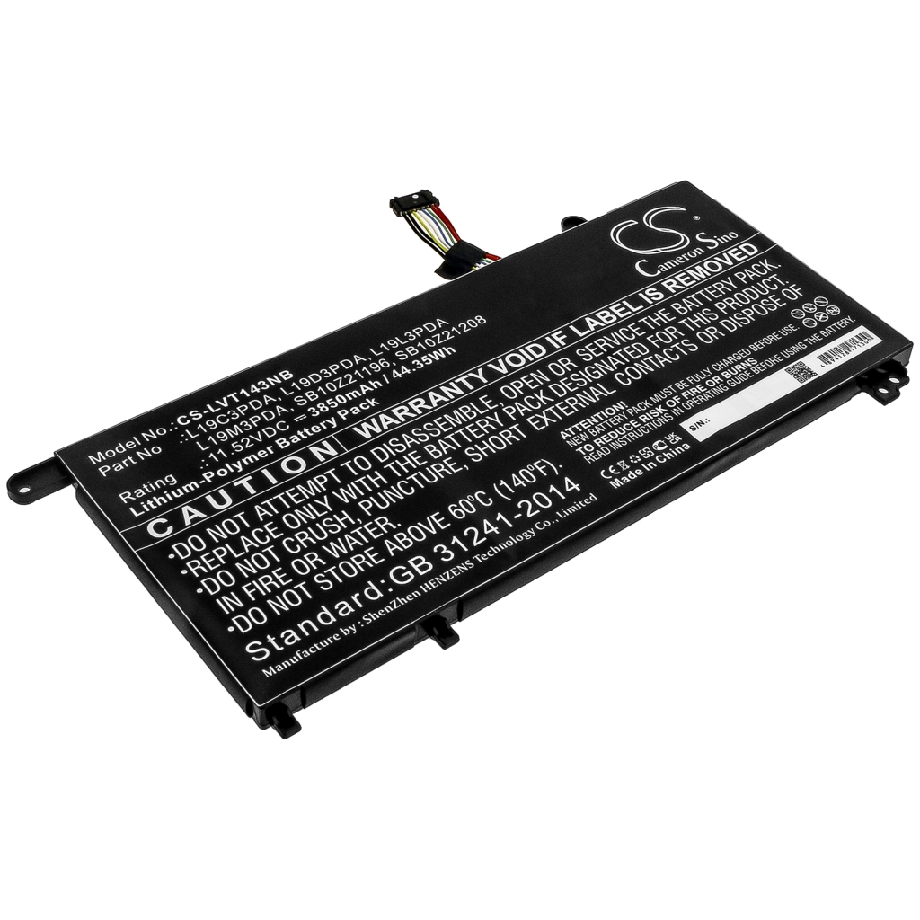 Compatible battery replacement for LENOVO  L19C3PDA, SB10Z21196, L19M3PDA, L19L3PDA, L19D3PDA...