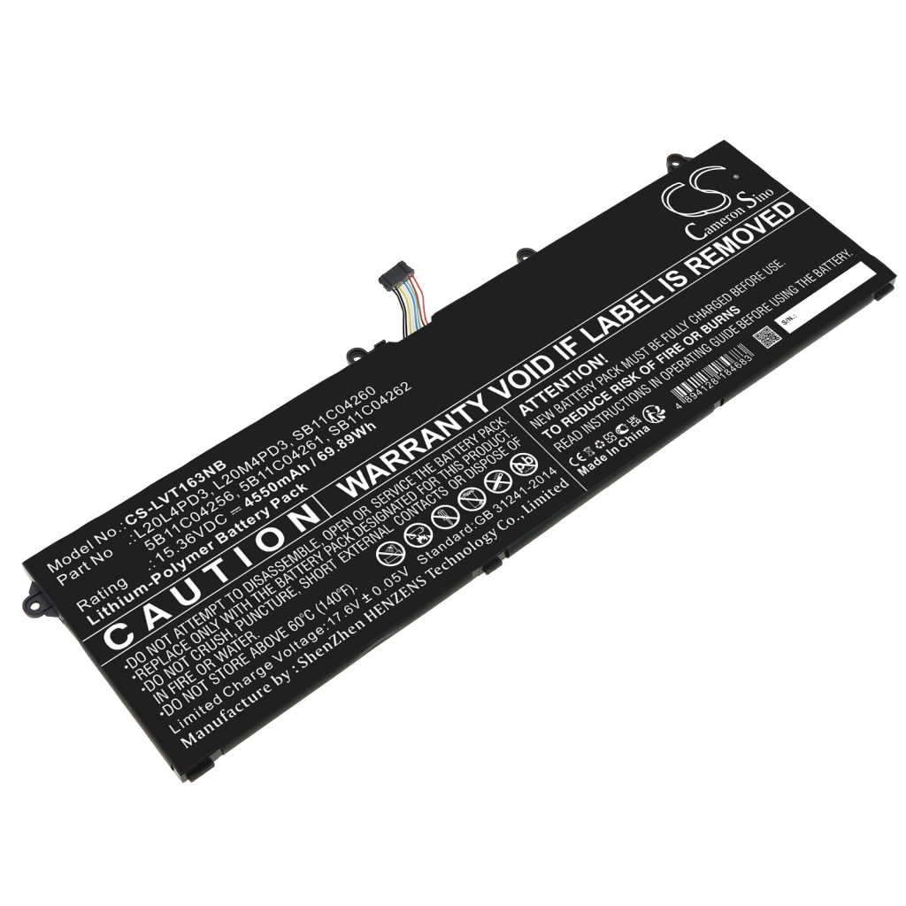 Compatible battery replacement for LENOVO  SB11C04262, 5B11C04256, SB11C04260, L20M4PD3, L20L4PD3...