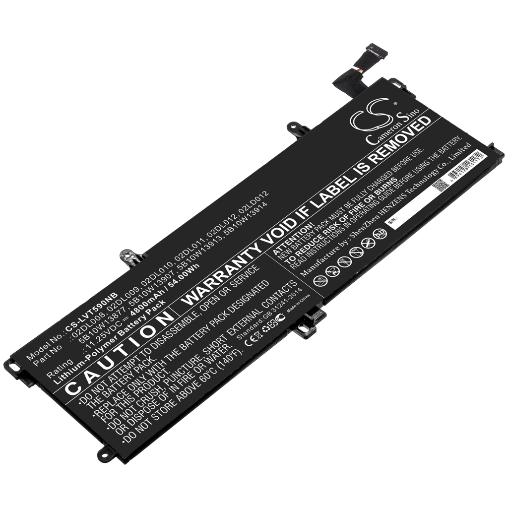 Compatible battery replacement for LENOVO  5B10W13914, SB10K97646, SB10T83197, 02LD012, L18M3P71...