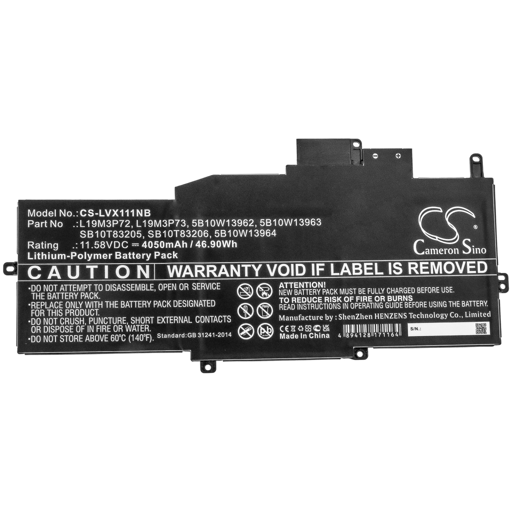 Compatible battery replacement for LENOVO  SB10T83207, L19C3P71, SB10T83206, 5B10W13964, SB10T83205...