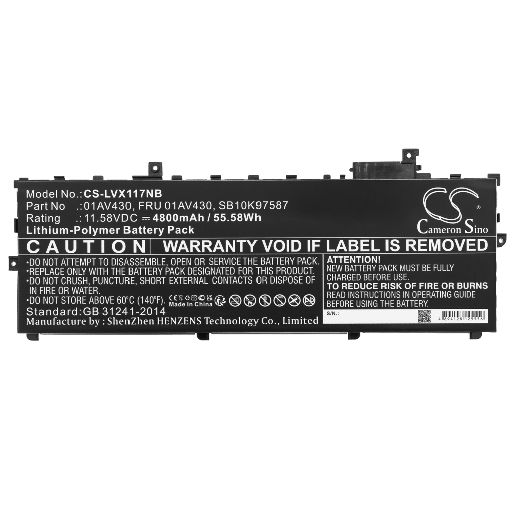 Compatible battery replacement for LENOVO  01AV494, SB10K97586, 01AV431, O1AV430, 01AV430...