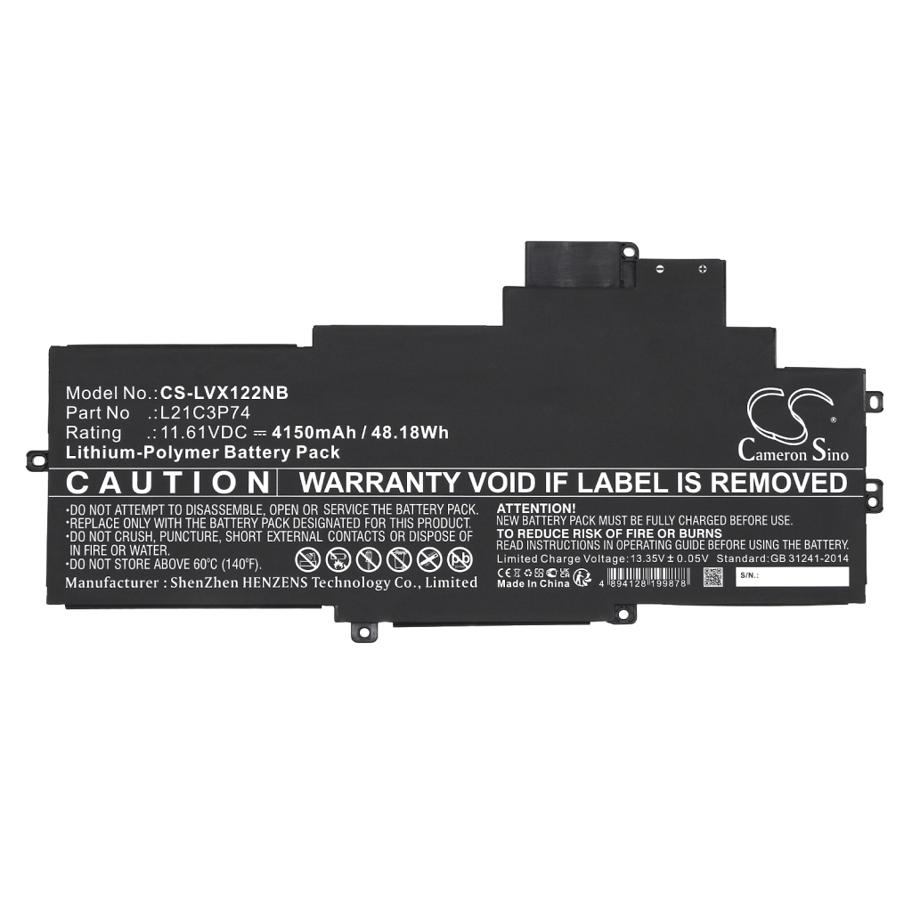 Compatible battery replacement for LENOVO  L21D3P74, SB11F28677, L21C3P74, SB11B44632, 5B11F28682...