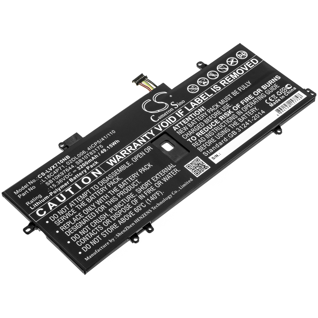 Compatible battery replacement for LENOVO  SB10K97643, 02DL006, SB10K97642, 02DL005L18L4P71, L18C4P71...