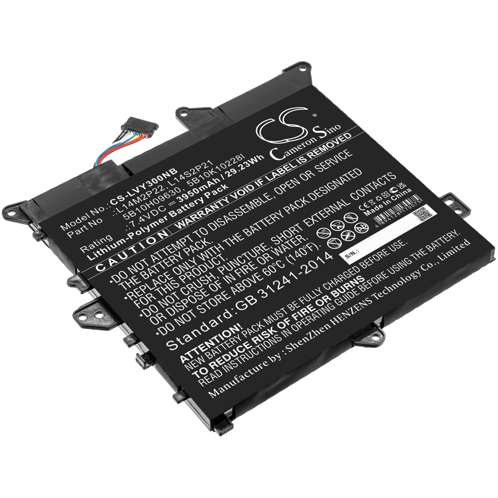 Compatible battery replacement for LENOVO  5B10K10168, L14S2P21, 5B10H11758, L14M2P22, 5B10H09632...