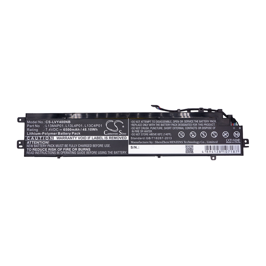 Compatible battery replacement for LENOVO  L13L4P01, L13C4P01, L13M4P01