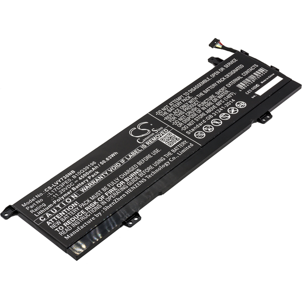 Compatible battery replacement for LENOVO  L17C3PE0, 5B10Q39196