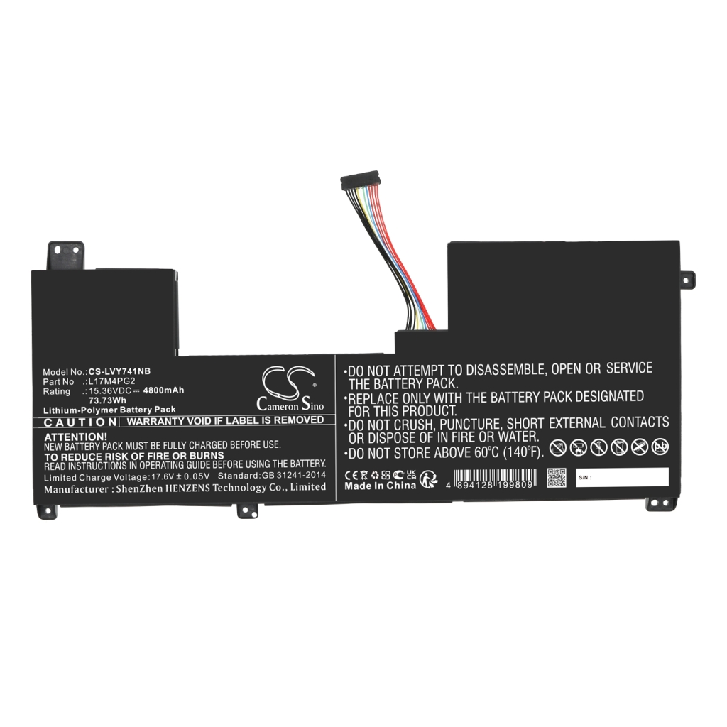 Compatible battery replacement for LENOVO  5B10Q88558, SB10W67188, 928QA224H, 5B10Q88556, L17S4PG2...