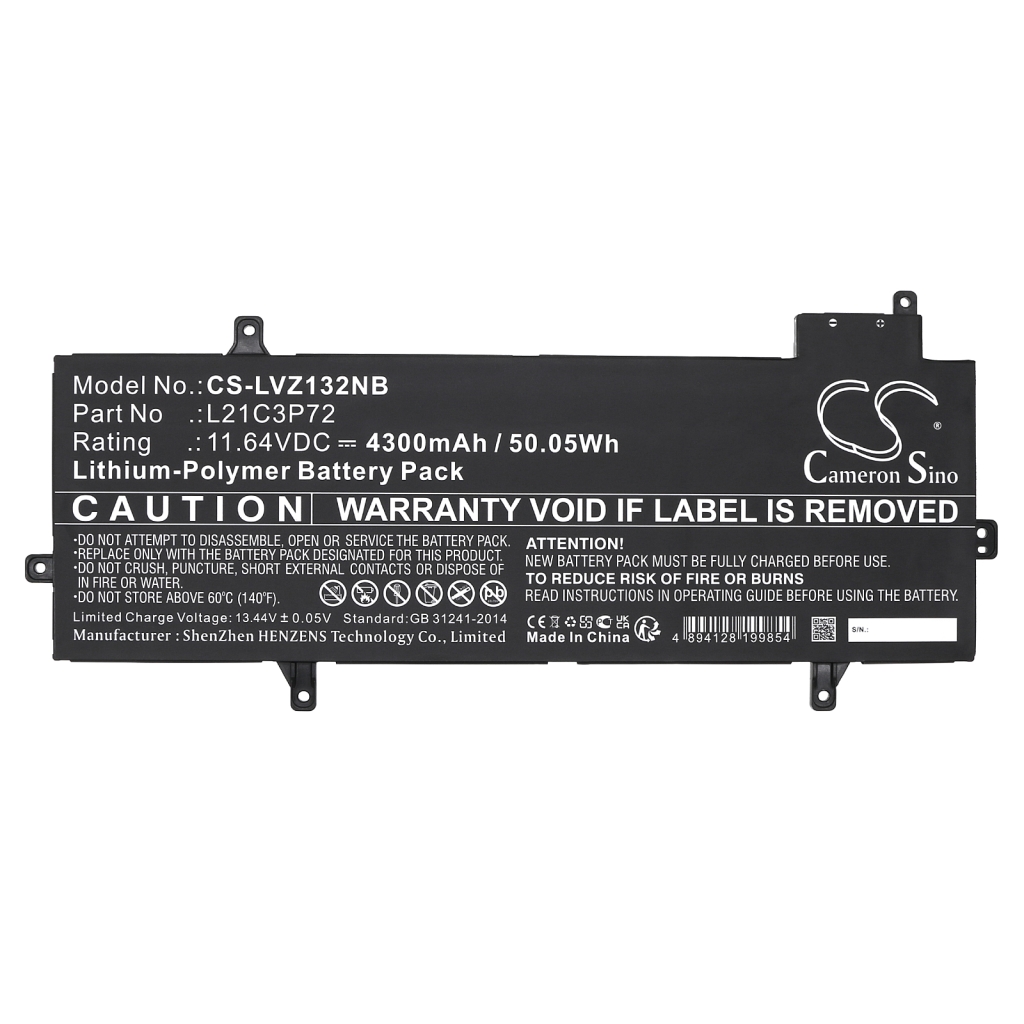 Compatible battery replacement for LENOVO  SB10W51984, L21C3P72, SB10W51983, L21B3P71, SB10W51982...