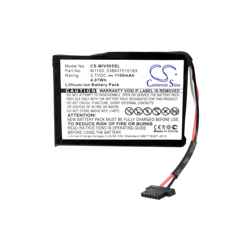 Compatible battery replacement for NAVMAN  M1100, 338937010183