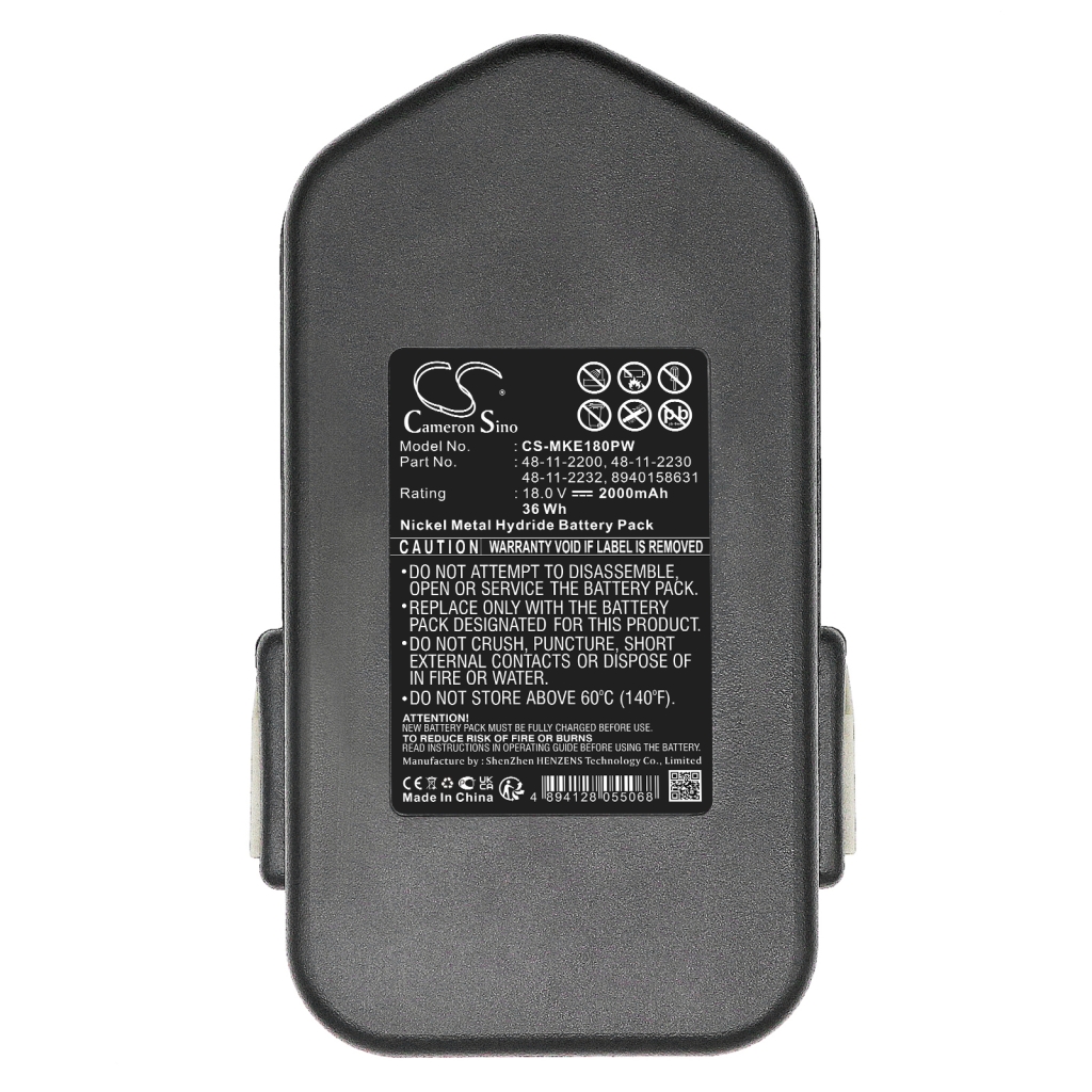 Compatible battery replacement for Milwaukee  BX 18, 48-11-2230, MXM 18, B 18, 48-11-2200...