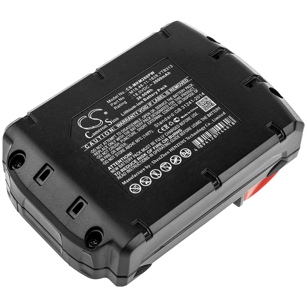 Compatible battery replacement for Milwaukee  M18 B5, 48-11-1815N, B41B, 48111815, M18 B2...