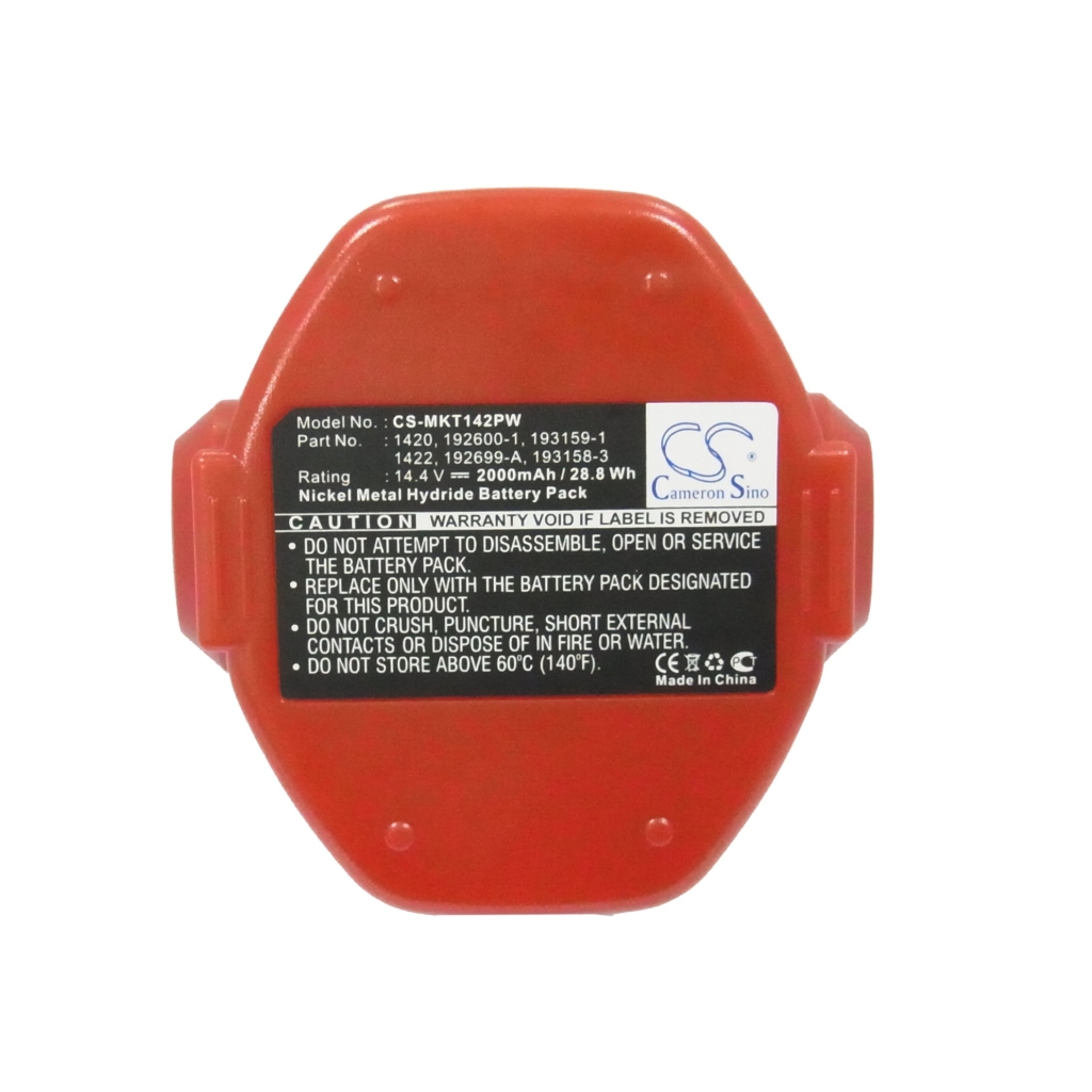 Compatible battery replacement for Makita  1435F, 193159-1, 1422, 193060-0, 1435...