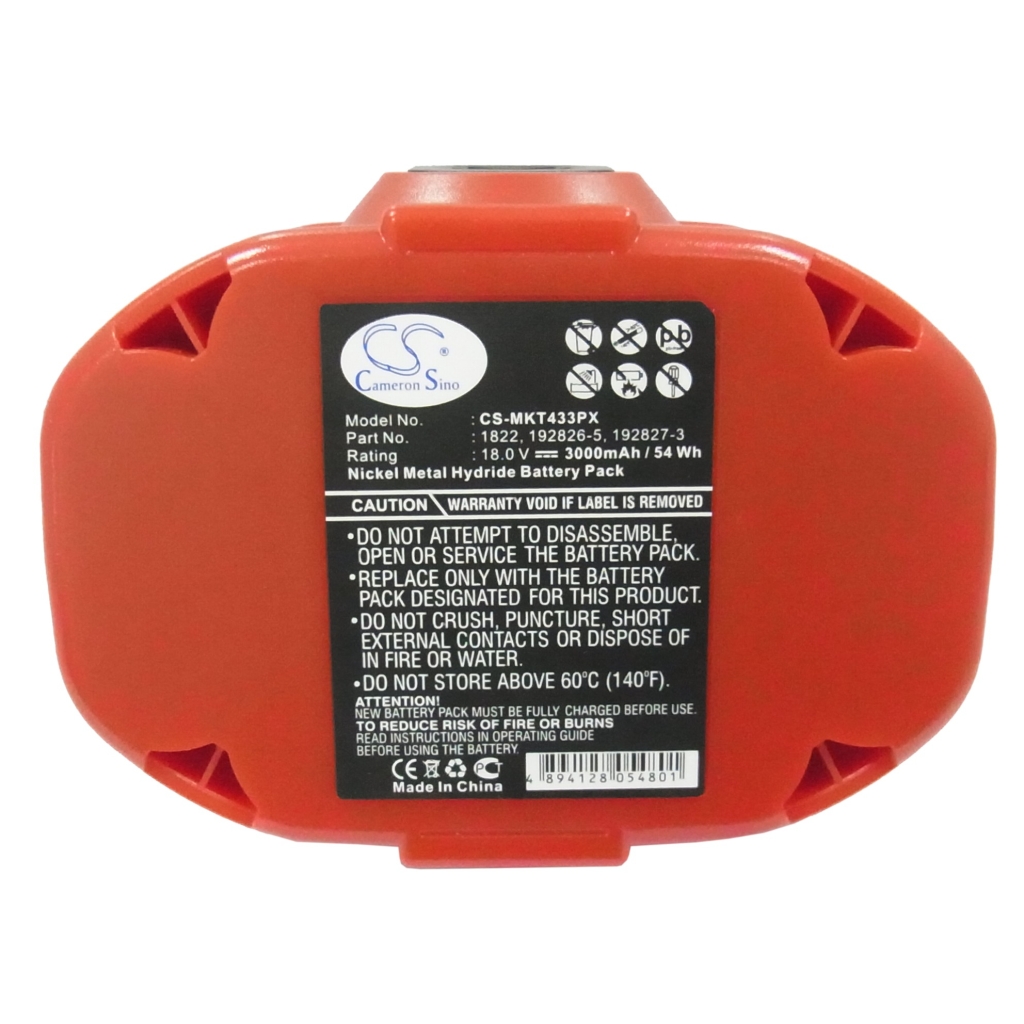 Compatible battery replacement for Makita  1835F, 193783-0, 1822, 192829-9, 1835...