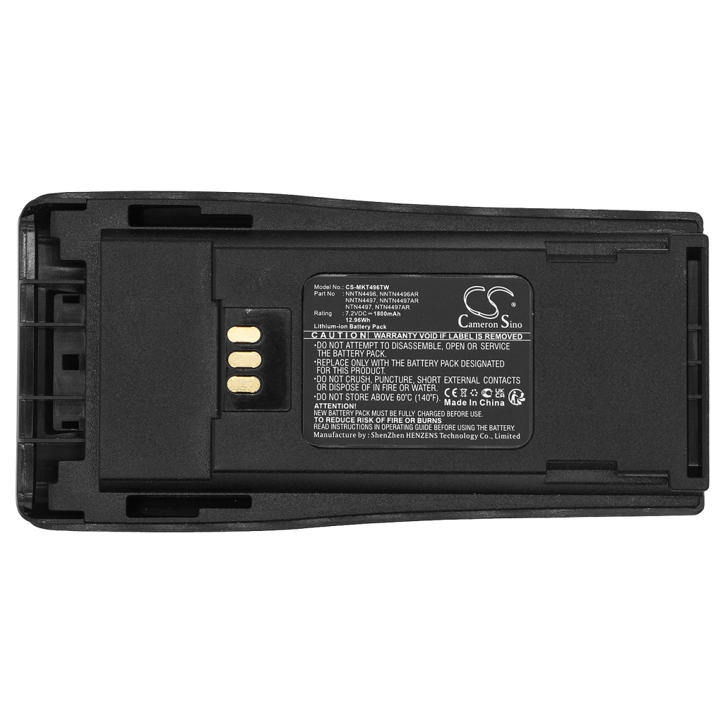 Compatible battery replacement for Motorola  NNTN4970, PMNN4253AR, NNTN4851, NTN4497, NNTN4496...