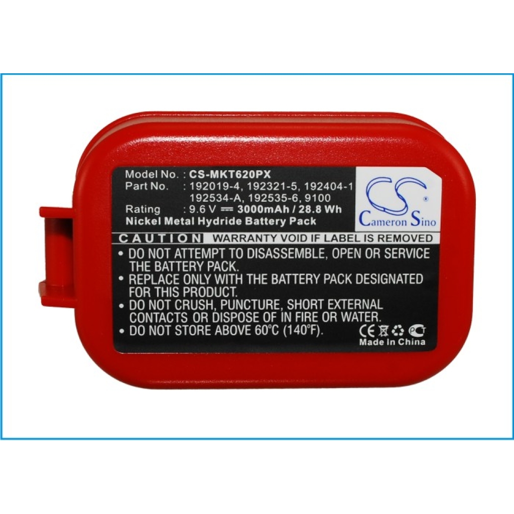 Compatible battery replacement for Makita  9100A, 192404-1, 9102A, 9100, 192321-5...