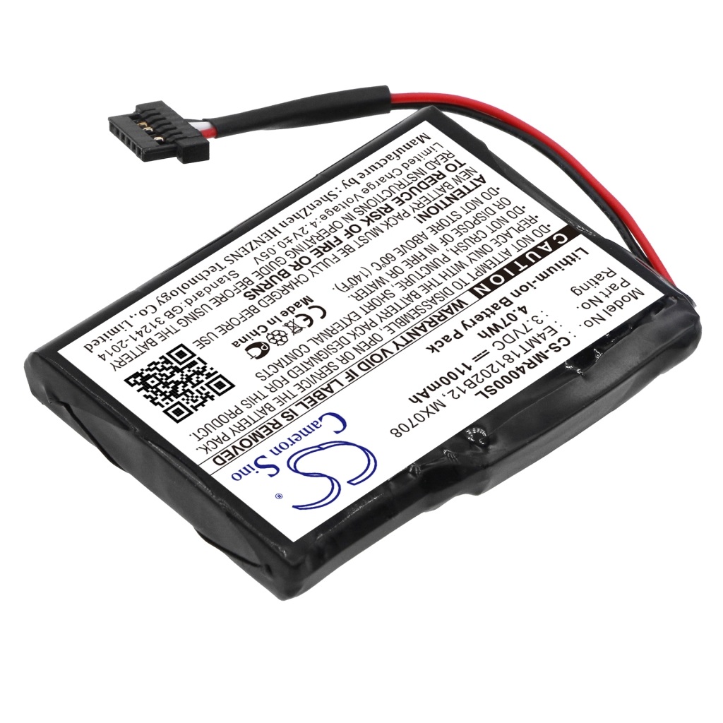 Compatible battery replacement for Magellan  37-00030-001, MX0708, E4MT181202B12