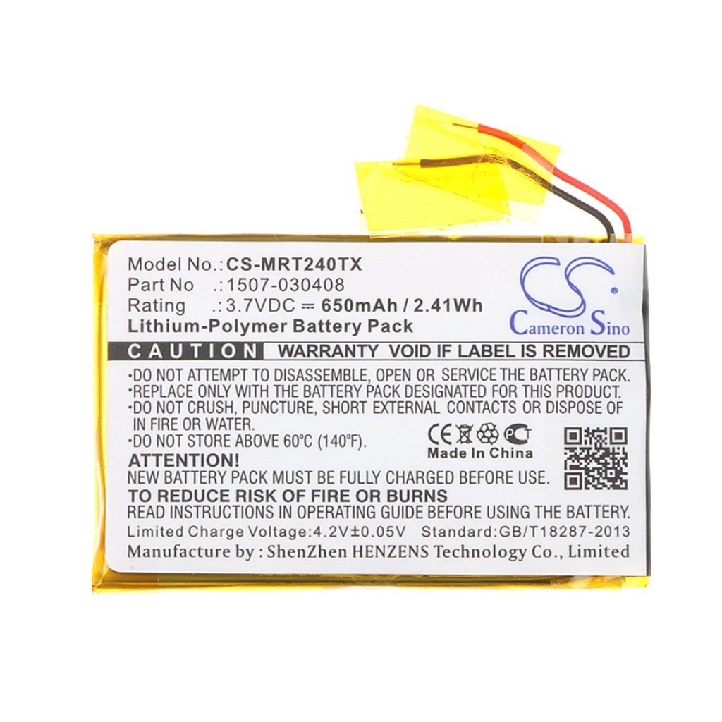 Compatible battery replacement for Rii  1507-030408