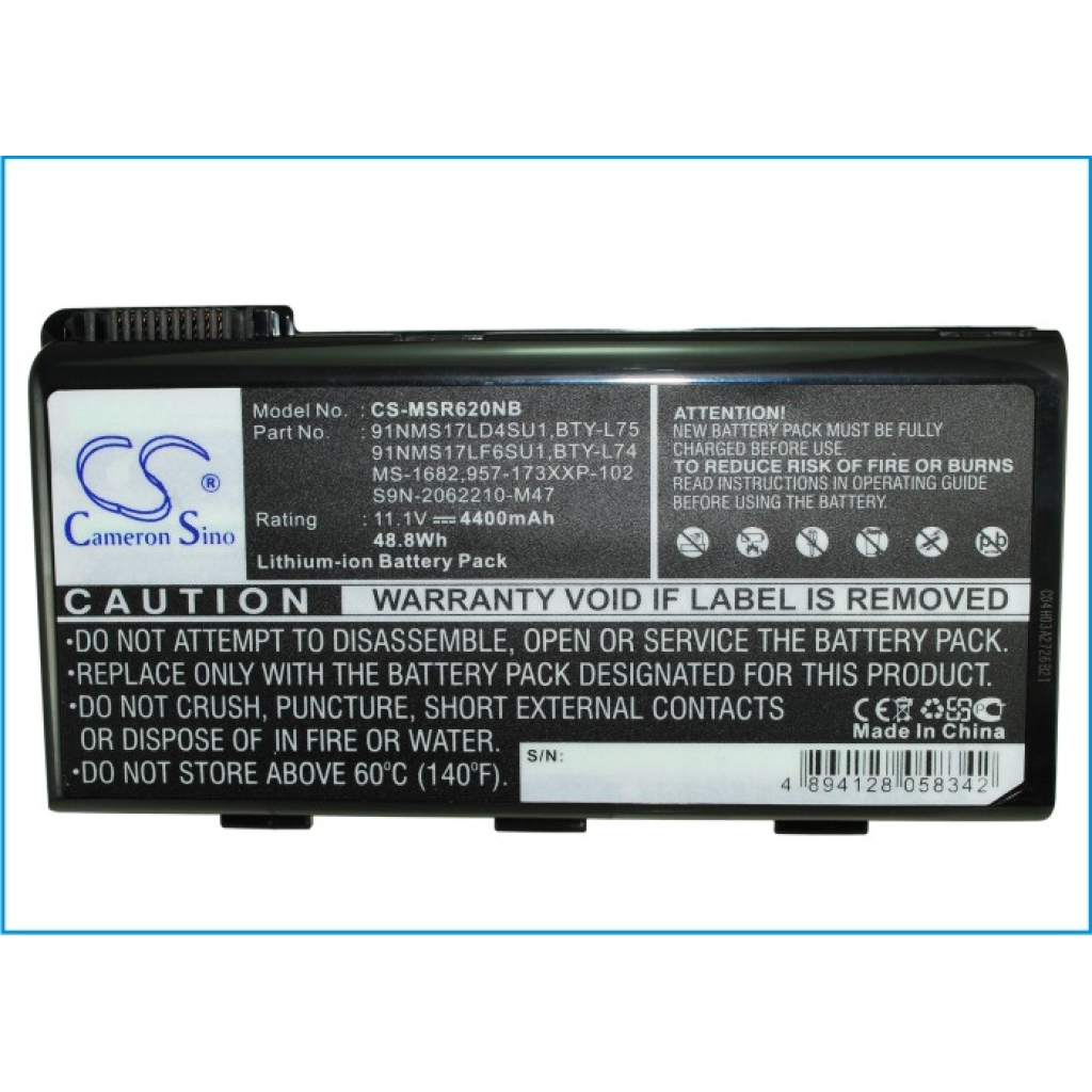 Notebook battery MSI CR610 MS-6890