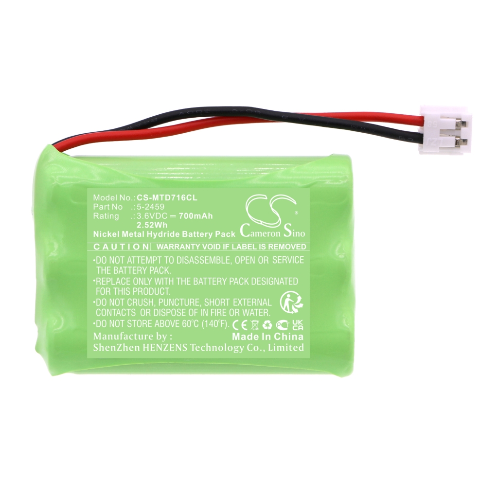 Compatible battery replacement for General Electric  5-2459, TL74358, 80-5848-00-00, H-AAA600BX3, 3SN-AAA60H-S-J1...