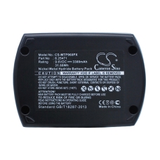 Compatible battery replacement for Metabo 6.25471,6.31728,6.31746,6.31775,ME-974...