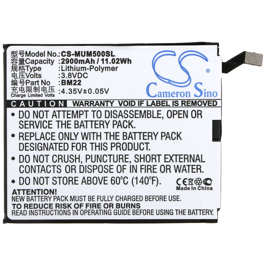 Compatible battery replacement for Xiaomi  BM22