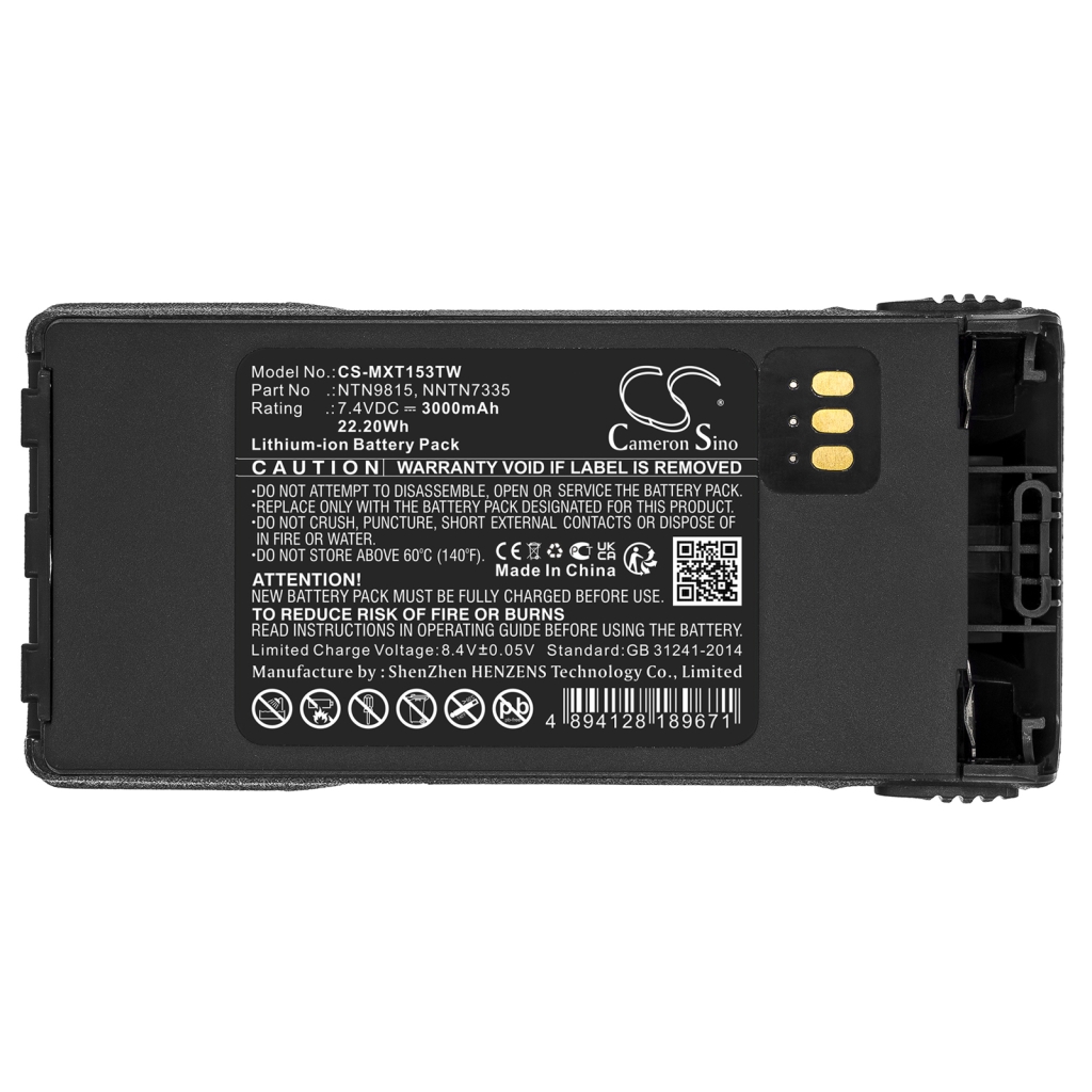 Compatible battery replacement for Motorola  NTN9815_R, NTN9857AR, NNTN6263, NTN9859, NNTN9858...