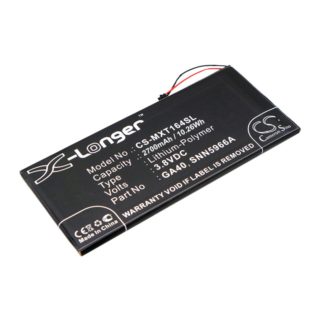 Compatible battery replacement for Motorola  SNN5966A, GA40