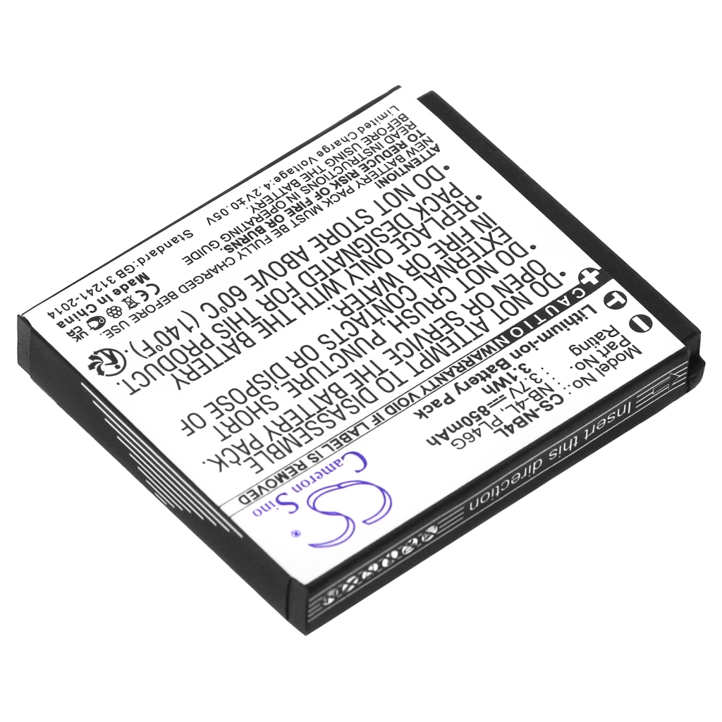 Compatible battery replacement for Canon  PL46G, NB-4L