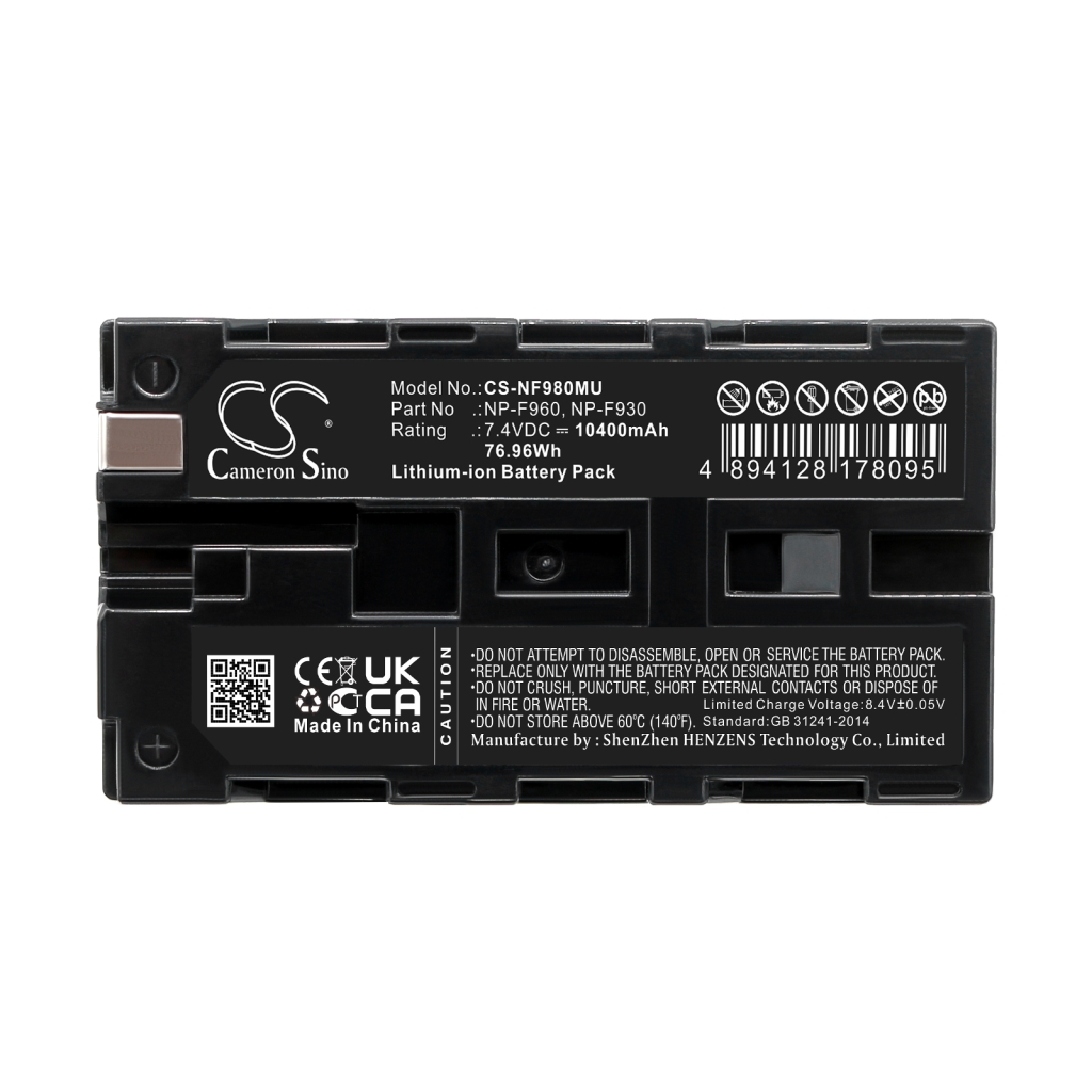 Compatible battery replacement for Sony  NP-F930/B, NP-F970, NP-F930, XL-B3, NP-F960...