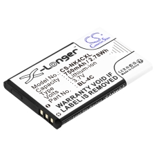 Compatible battery replacement for Nokia  BBA-07, C4C50T, MP-S-A2, C4C08T, JB-4C...