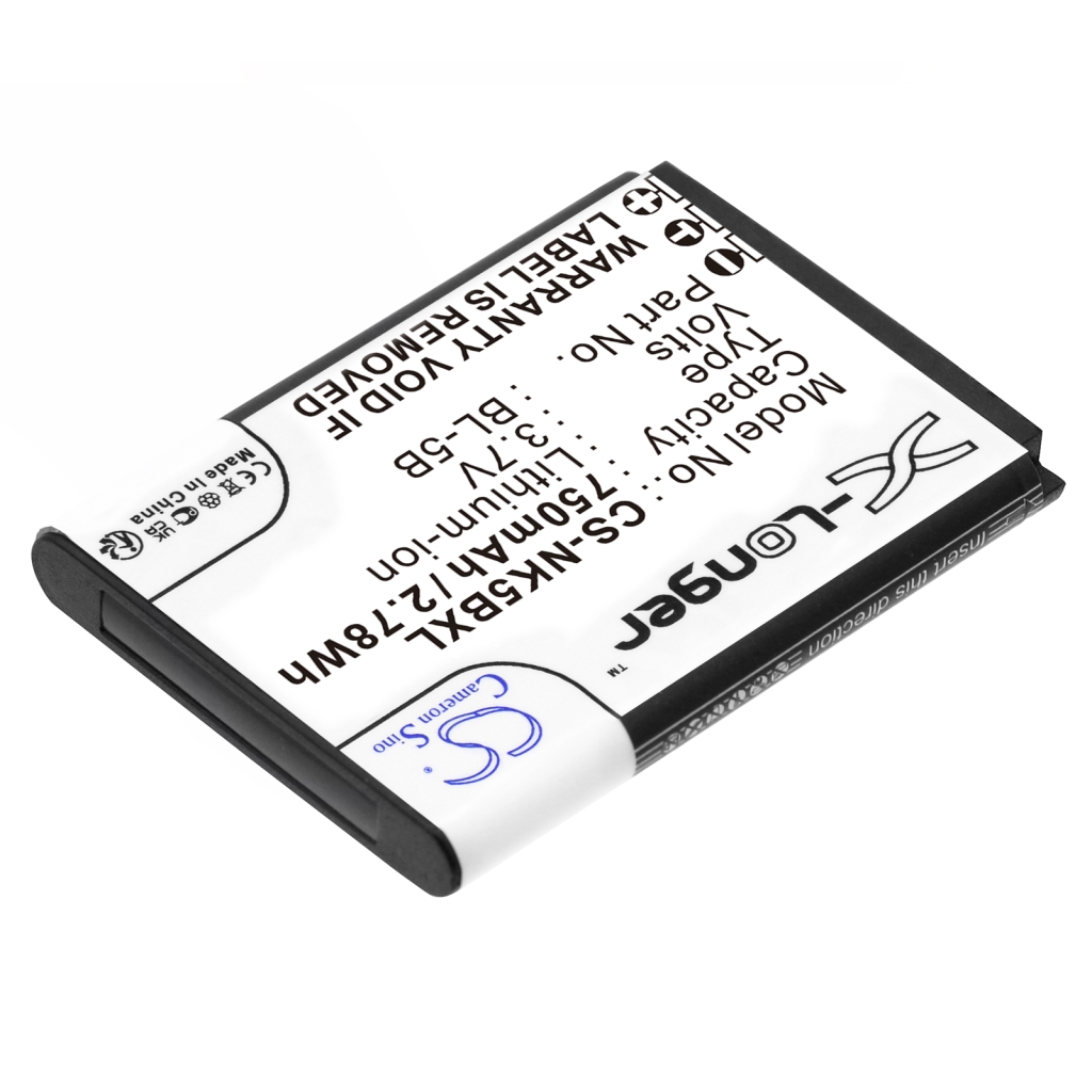 Compatible battery replacement for Nokia  TB-521, CEL10028, NV1, BTA002, N5B80T...