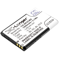 Compatible battery replacement for Nokia  BL-5CA, BL-5C, BL-6SP