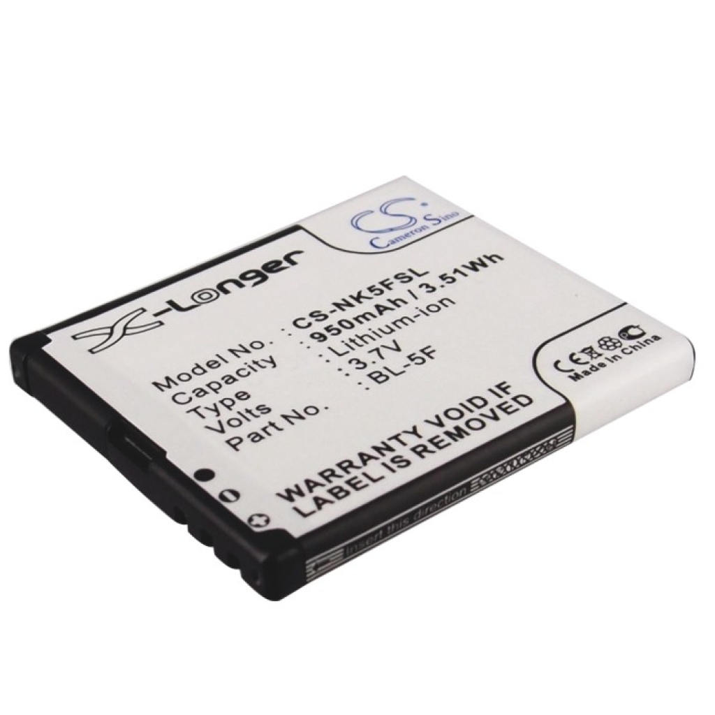 Compatible battery replacement for Nokia  MP-S-O, BL-5F