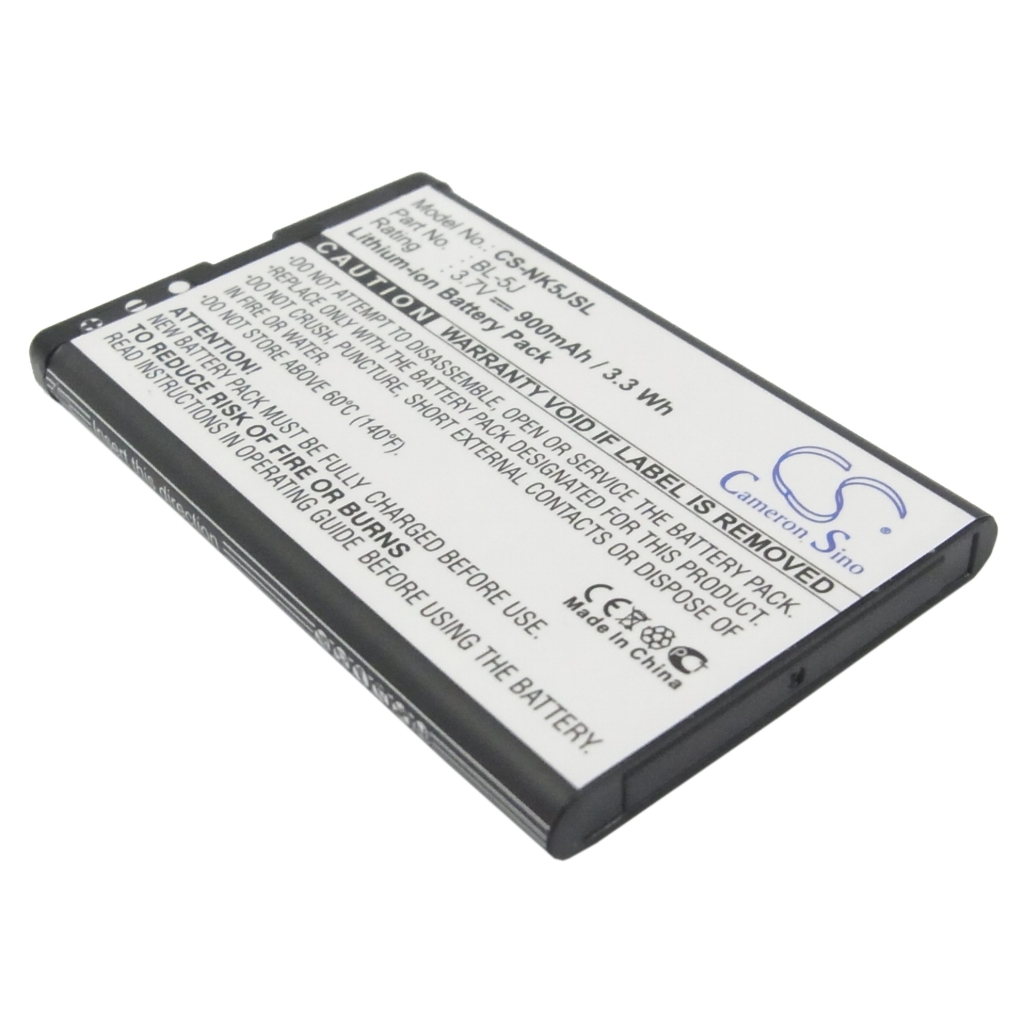 Compatible battery replacement for Nokia  BL-5J