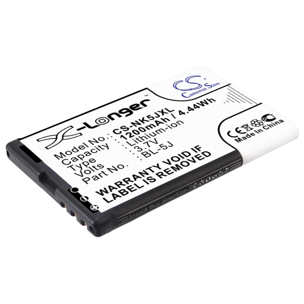 Compatible battery replacement for Nokia  BL-5J