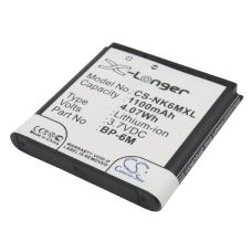 Compatible battery replacement for Nokia  BP-6M-S, BP-6M