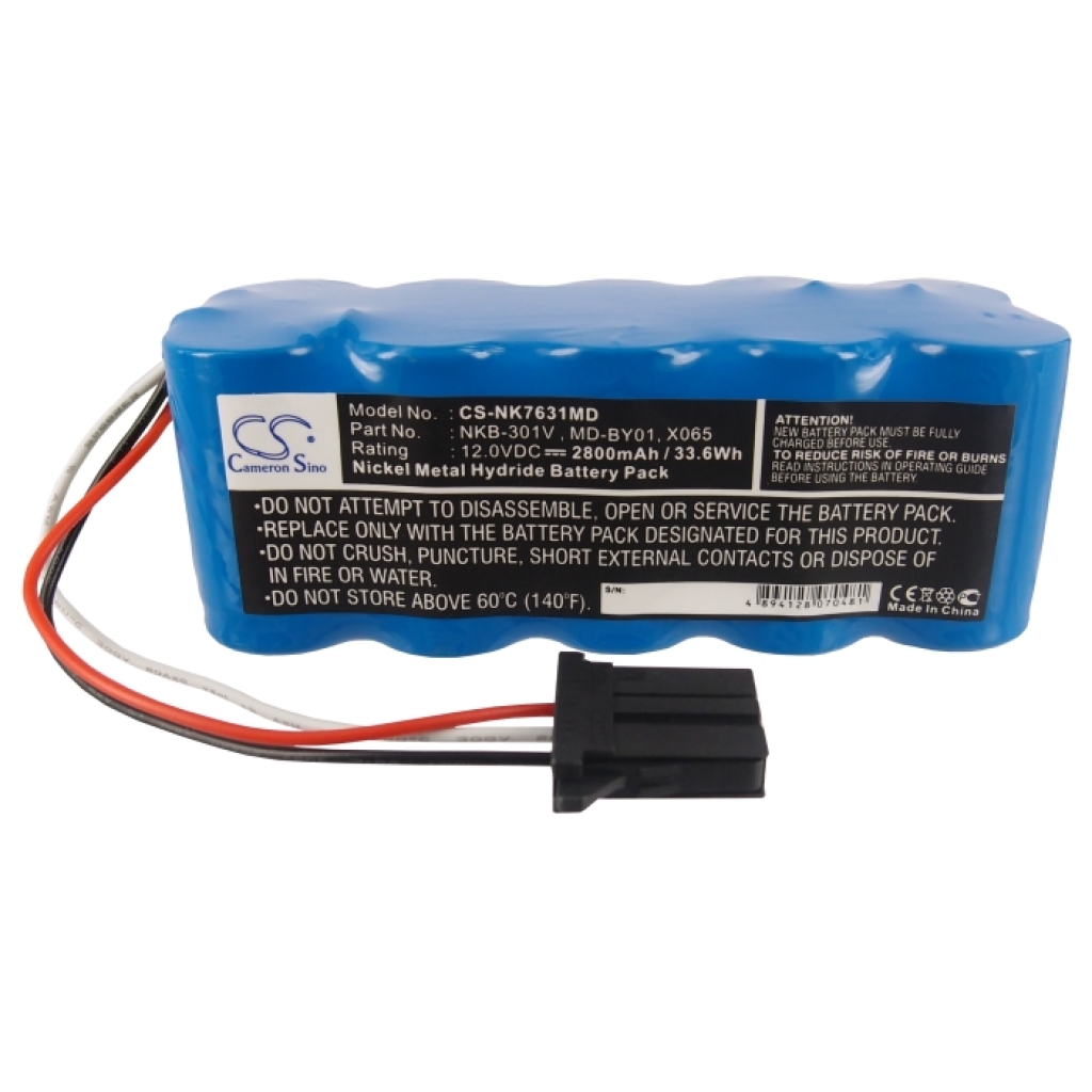 Compatible battery replacement for Nihon Kohden  NKB-301V, MD-BY01, X065, SB-551V