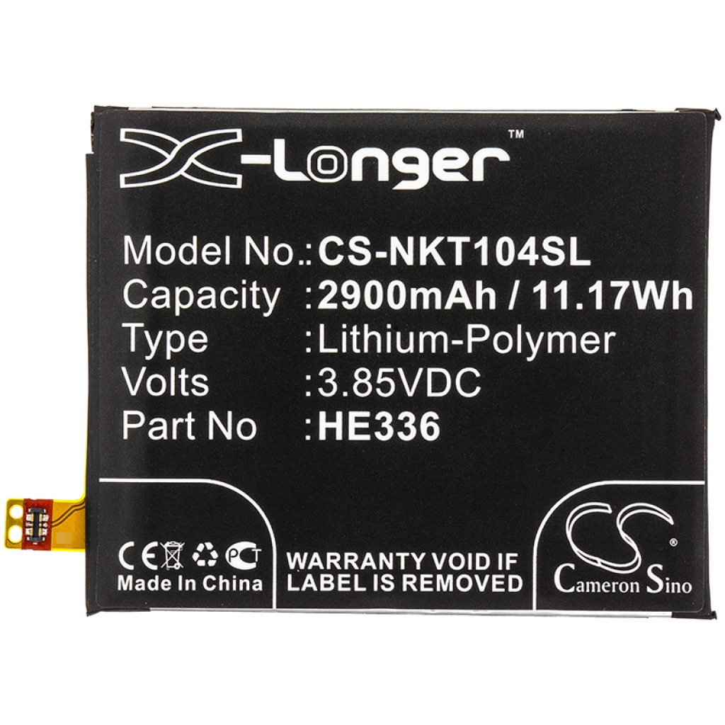 Compatible battery replacement for Nokia  HE336, HE321