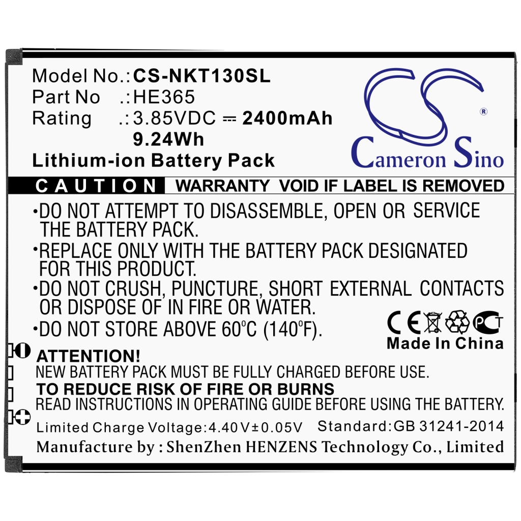 Mobile Phone Battery Nokia CS-NKT130SL