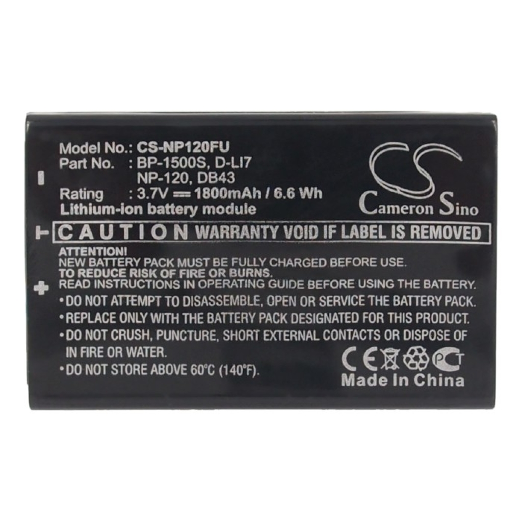 Compatible battery replacement for Ricoh  PX1657E-1BRS, DRIFLLBAT, PX1657, DB-43, PA3791U-1CAM...