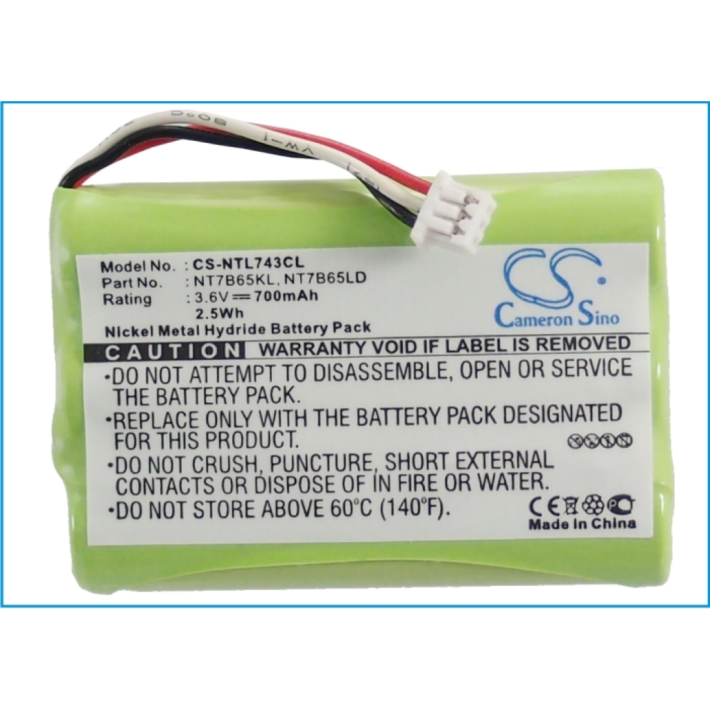 Compatible battery replacement for Spectralink  NTTQ47KAE6 and NT7B80BXE6, AH-AAA600F, NT7B65LDE6, 84743411, NT7B65LD...