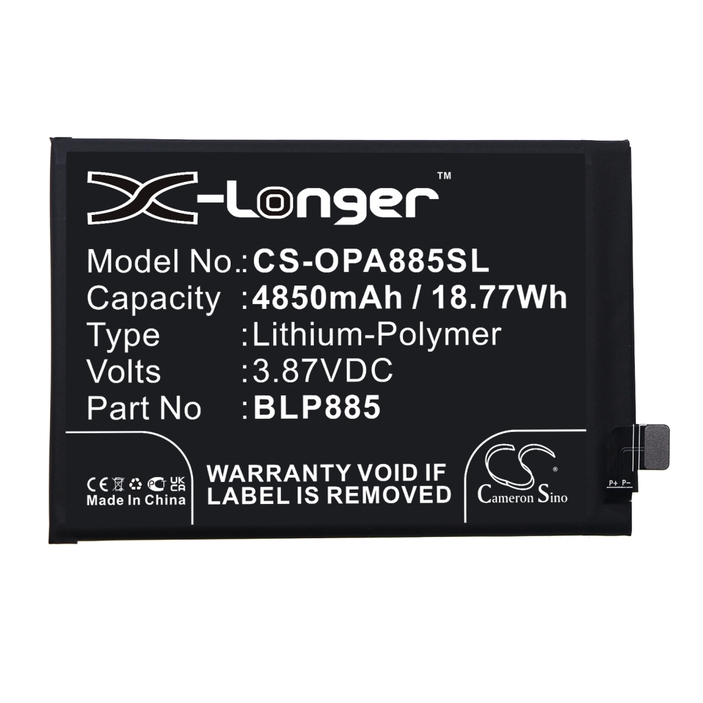 Compatible battery replacement for OPPO  BLP885